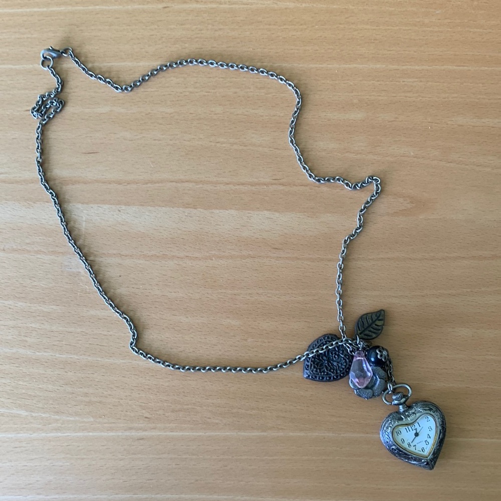 Necklace with heart shape watch from Urban Outfitters